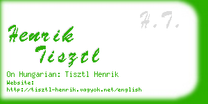 henrik tisztl business card